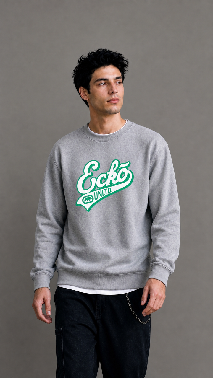 ECKO UNLTD SCRIPT SWEATSHIRT SPORT GREY