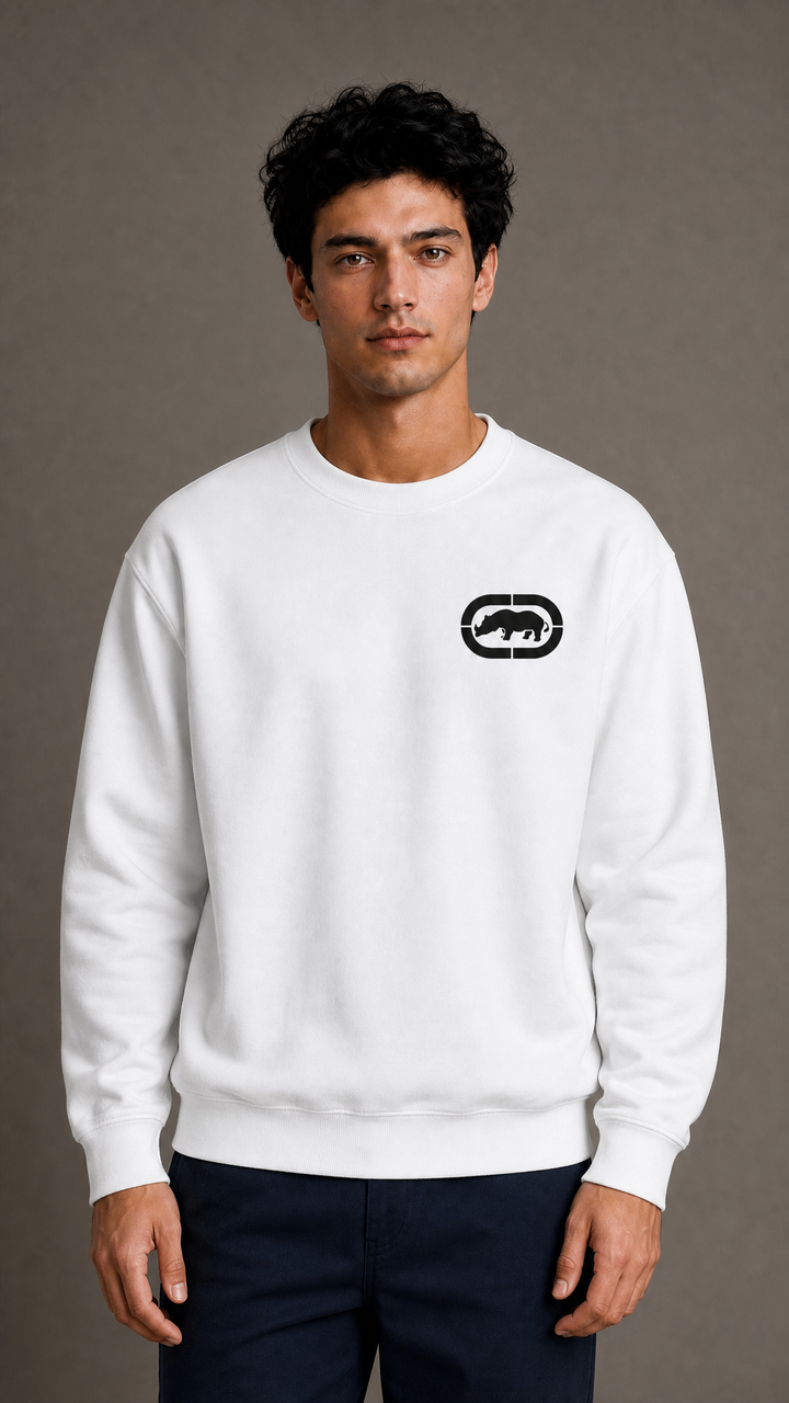 ECKO UNLTD BRANDED SWEATSHIRT WHITE