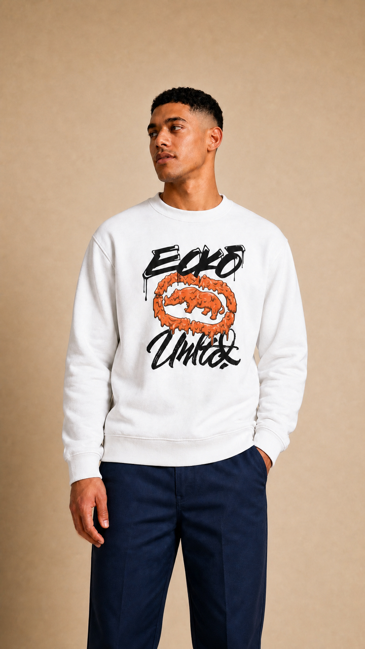 ECKO UNLTD DRIPS SWEATSHIRT WHITE
