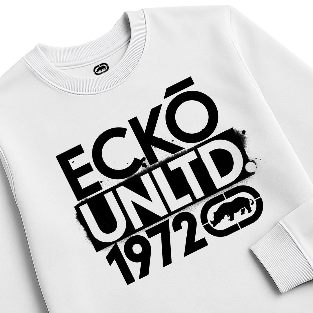 ECKO UNLTD STACKED SWEATSHIRT WHITE