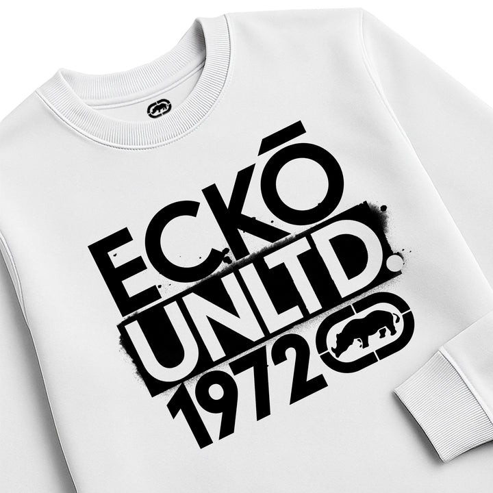 ECKO UNLTD STACKED SWEATSHIRT WHITE