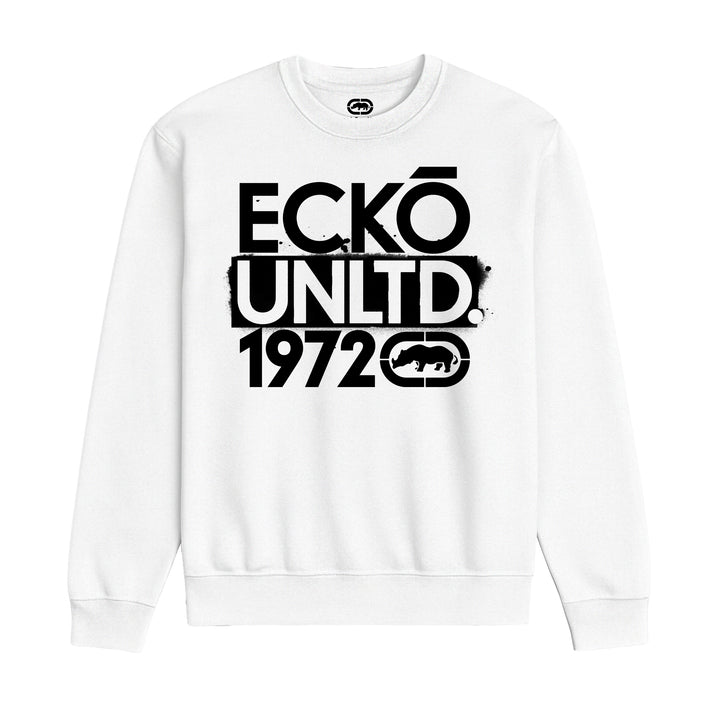 ECKO UNLTD STACKED SWEATSHIRT WHITE