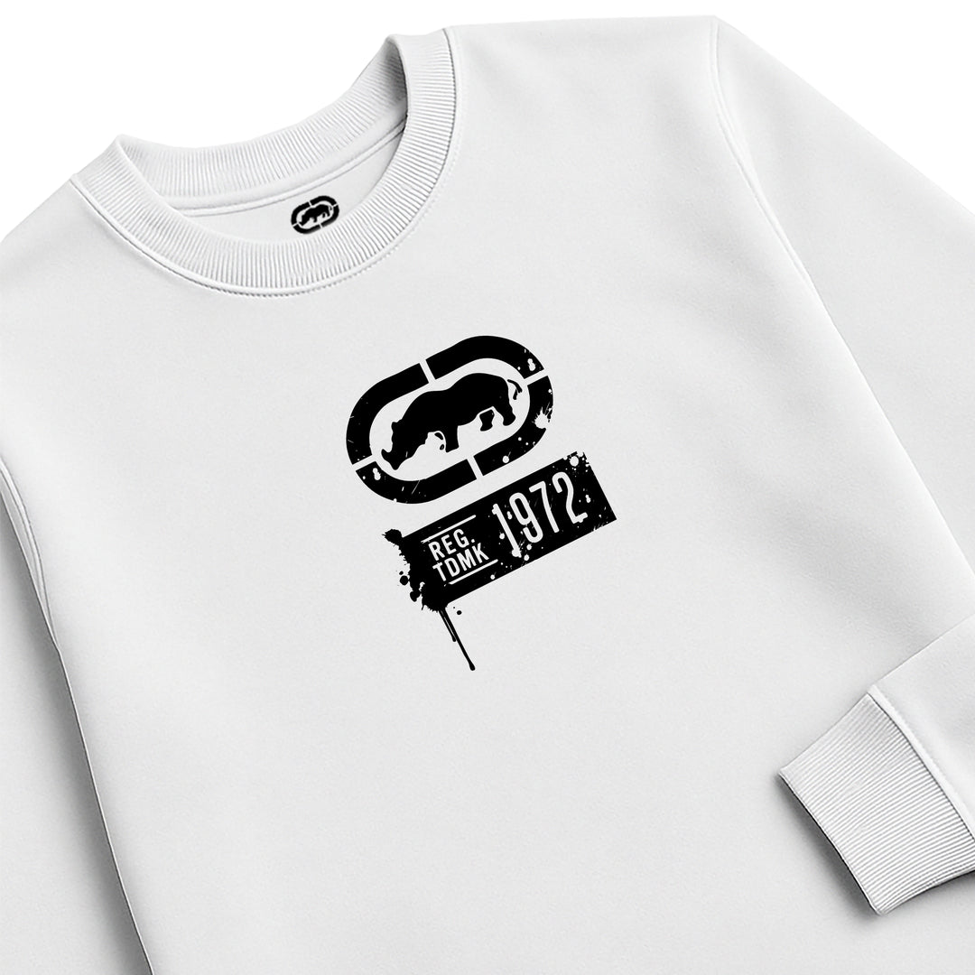 ECKO UNLTD STENCIL SWEATSHIRT WHITE