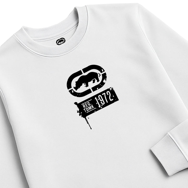 ECKO UNLTD STENCIL SWEATSHIRT WHITE