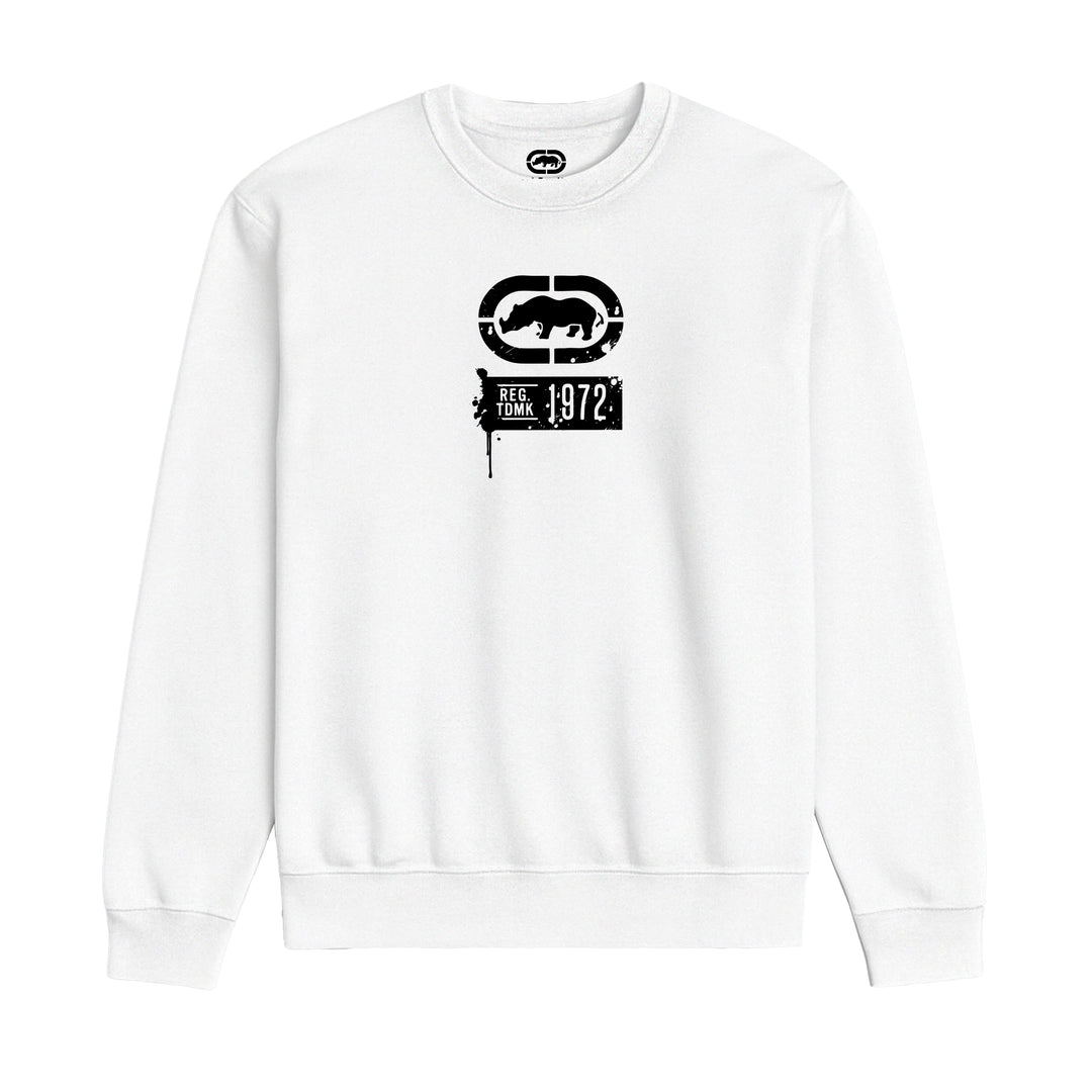 ECKO UNLTD STENCIL SWEATSHIRT WHITE