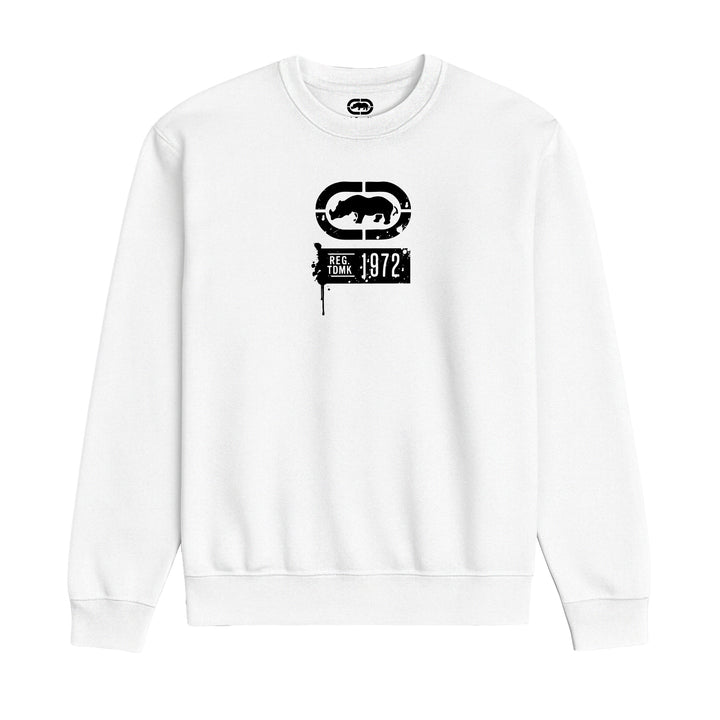 ECKO UNLTD STENCIL SWEATSHIRT WHITE