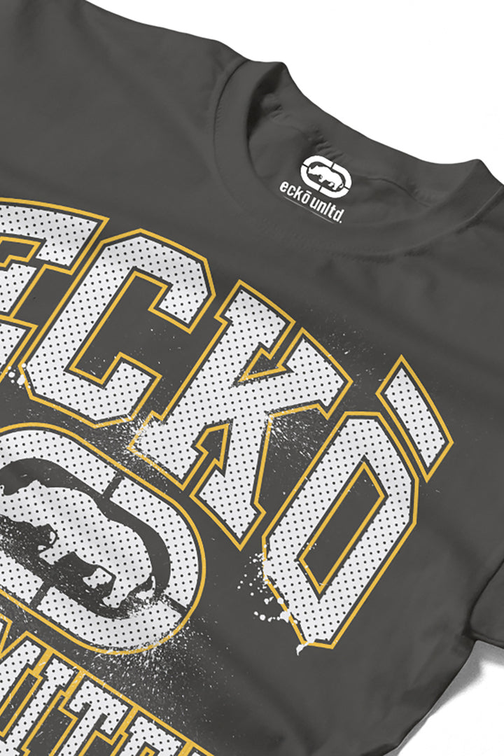 ECKO UNLTD COLLEGE T-SHIRT CHARCOAL