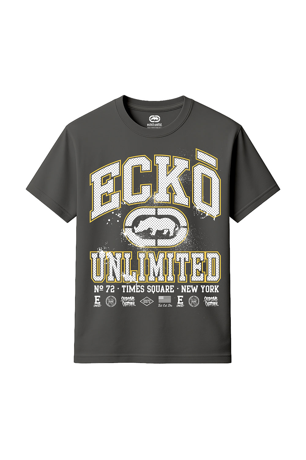 ECKO UNLTD COLLEGE T-SHIRT CHARCOAL