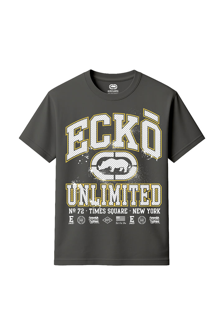 ECKO UNLTD COLLEGE T-SHIRT CHARCOAL