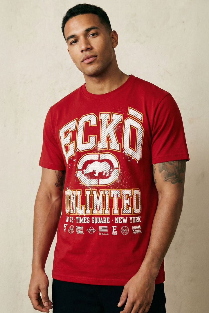 ECKO UNLTD COLLEGE T-SHIRT RED