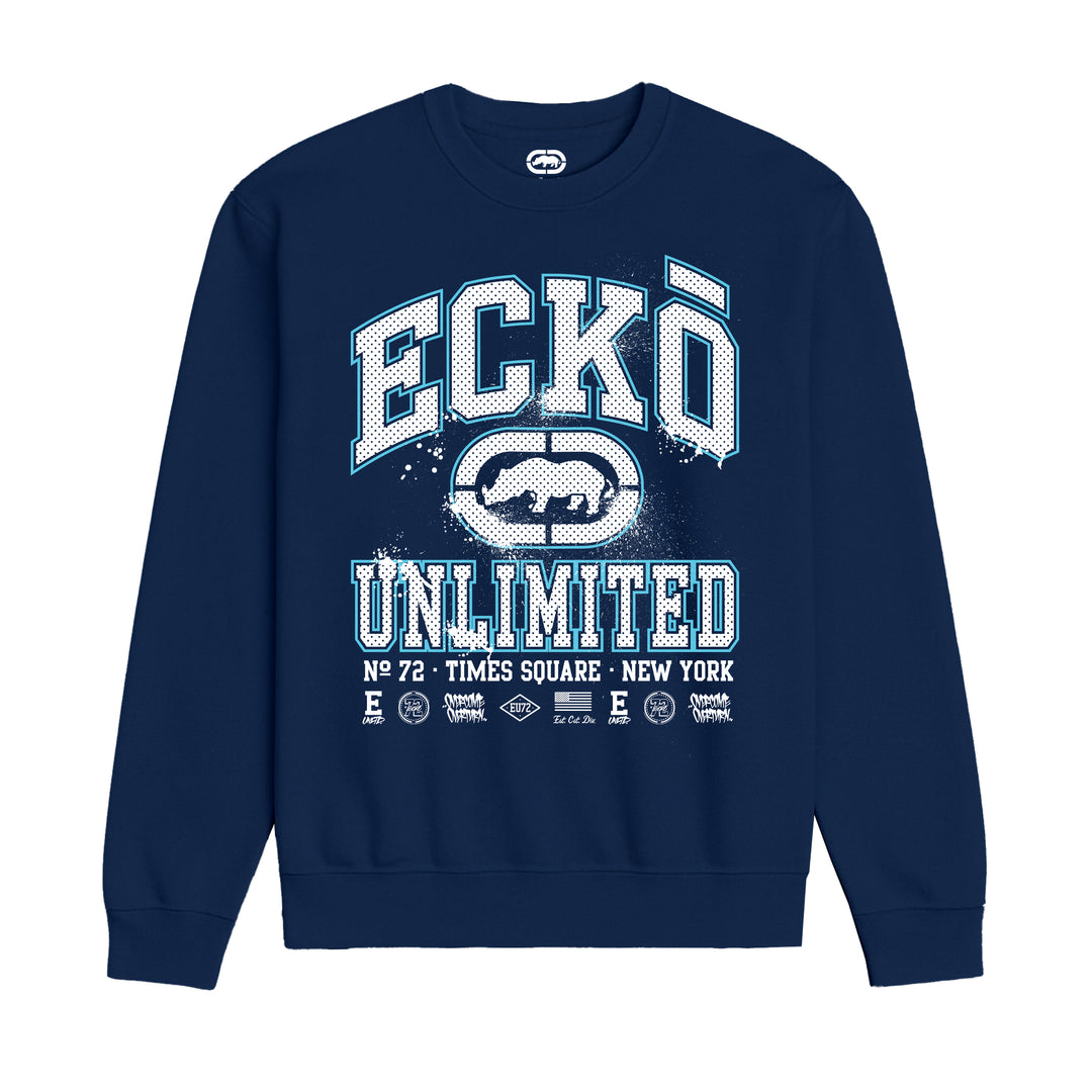 ECKO UNLTD COLLEGE SWEATSHIRT NAVY