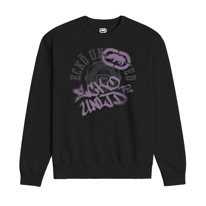 ECKO UNLTD VARSITY TAGGED SWEATSHIRT BLACK