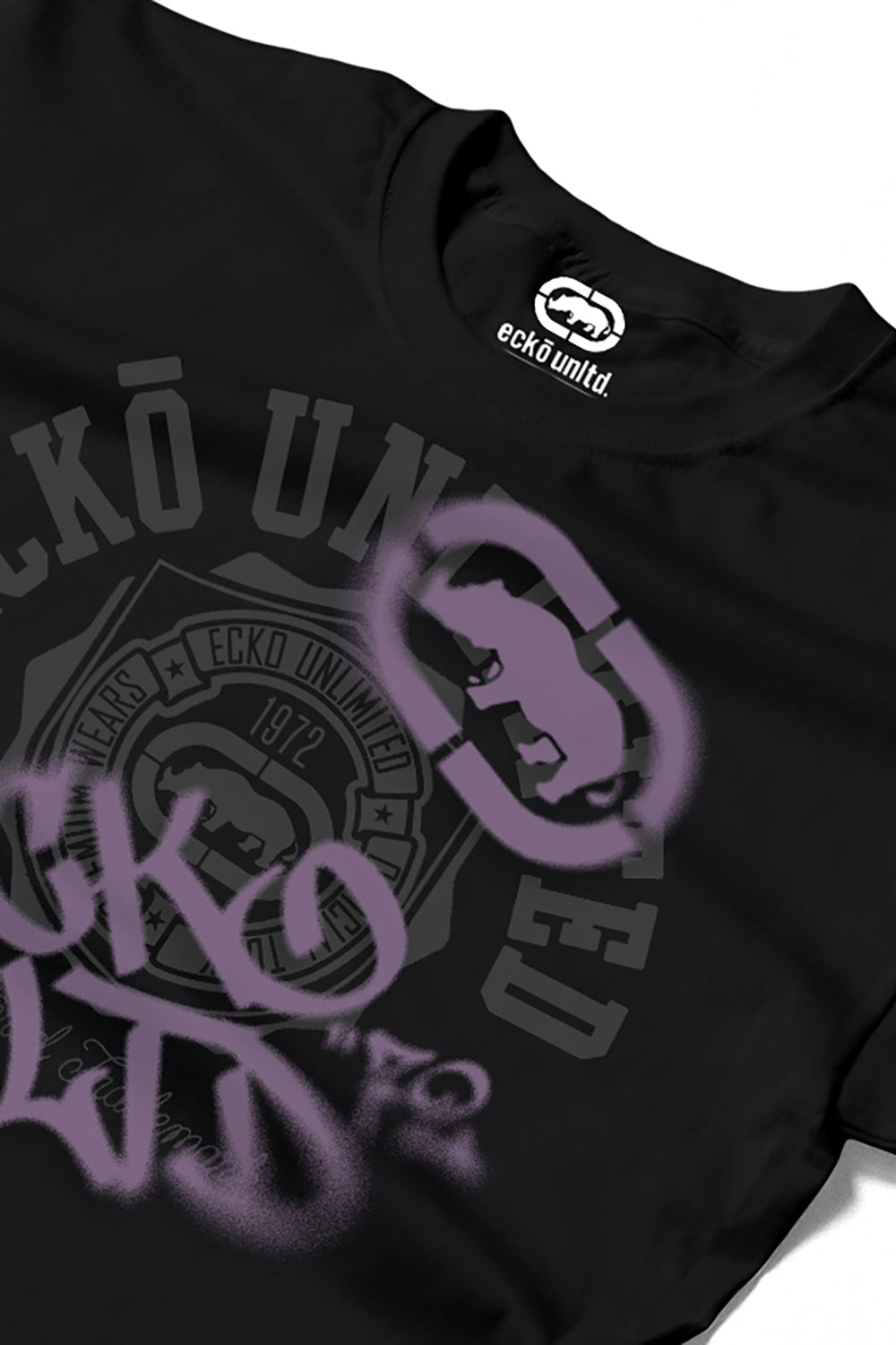 ECKO UNLTD VARSITY TAGGED T-SHIRT BLACK