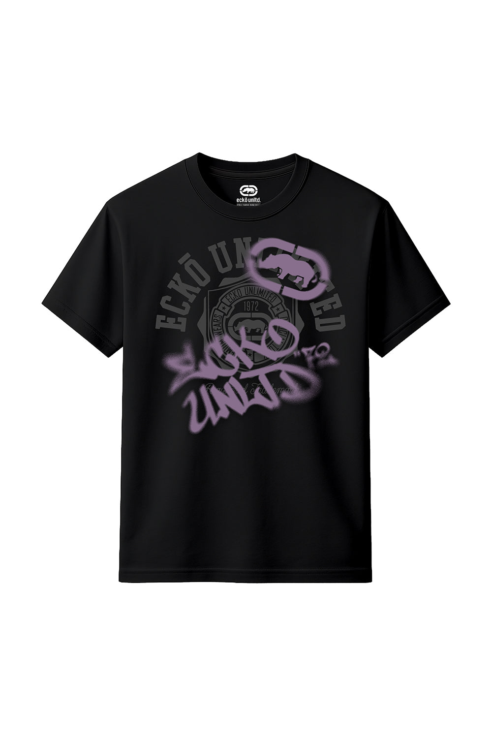 ECKO UNLTD VARSITY TAGGED T-SHIRT BLACK