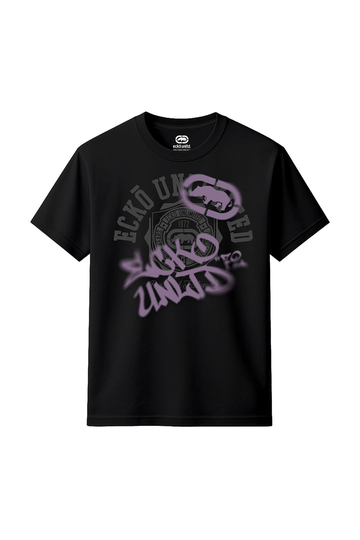 ECKO UNLTD VARSITY TAGGED T-SHIRT BLACK