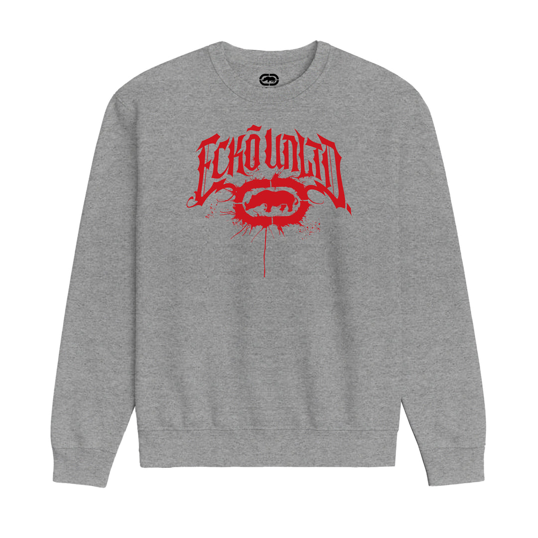 ECKO UNLTD GOTHIC GRAFFITI SWEATSHIRT SPORT GREY