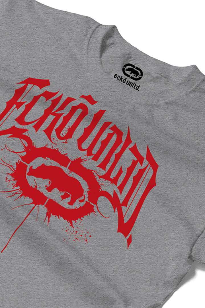 ECKO UNLTD GOTHIC GRAFFITI T-SHIRT SPORT GREY