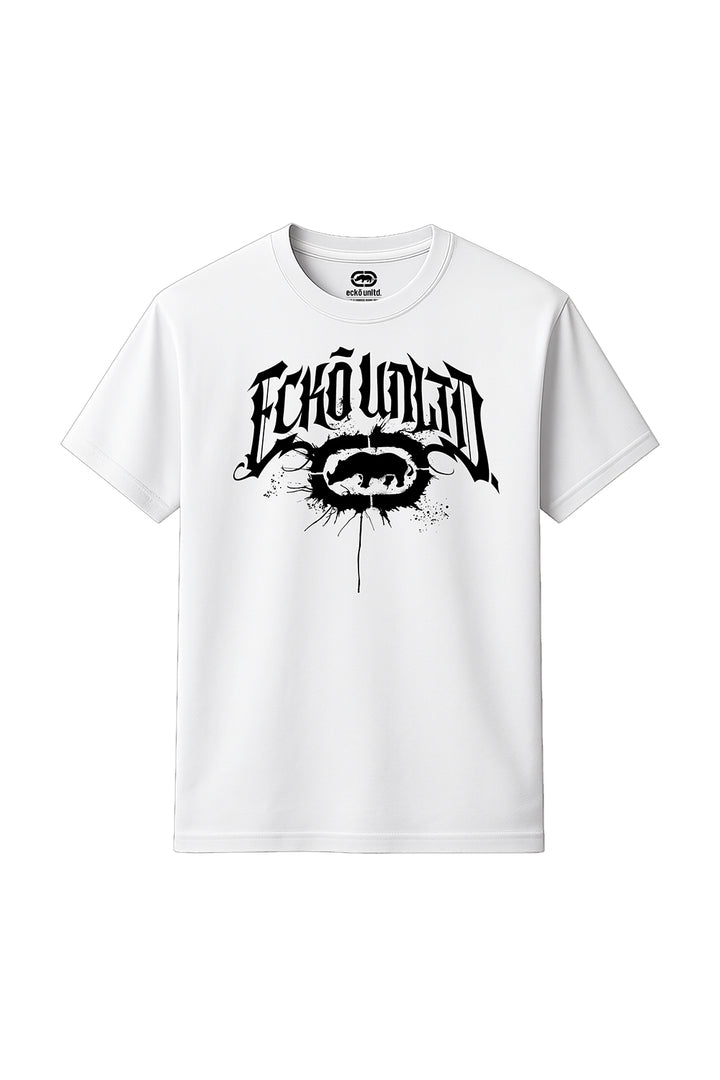 ECKO UNLTD GOTHIC GRAFFITI T-SHIRT WHITE