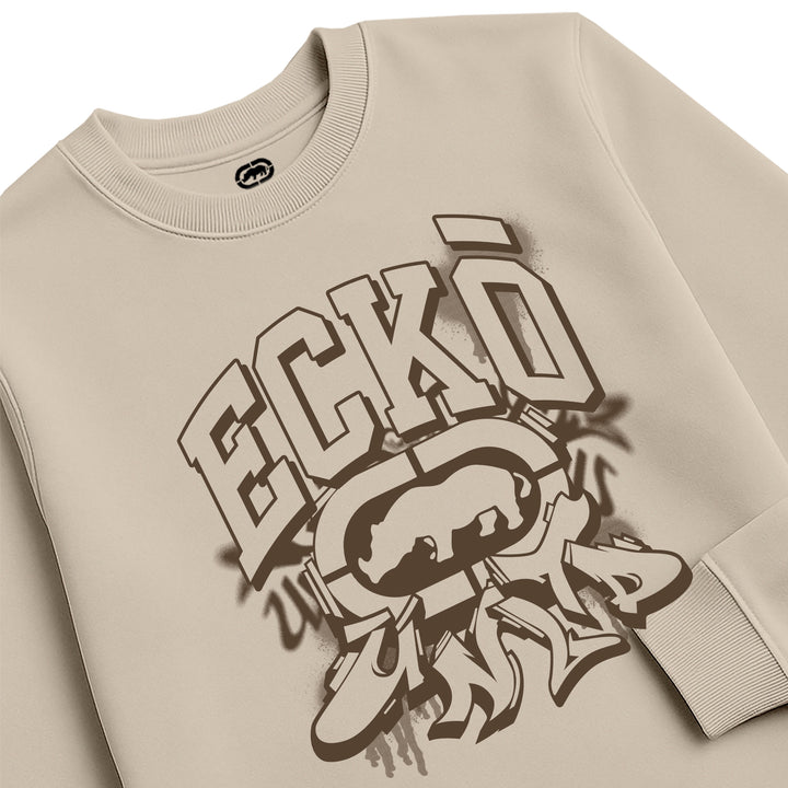 ECKO UNLTD SPRAY SWEATSHIRT ECRU