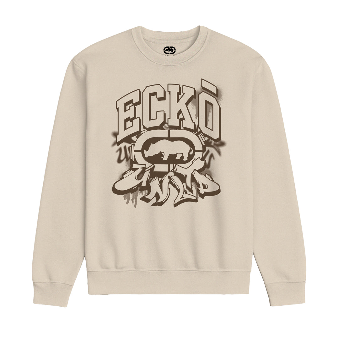 ECKO UNLTD SPRAY SWEATSHIRT ECRU
