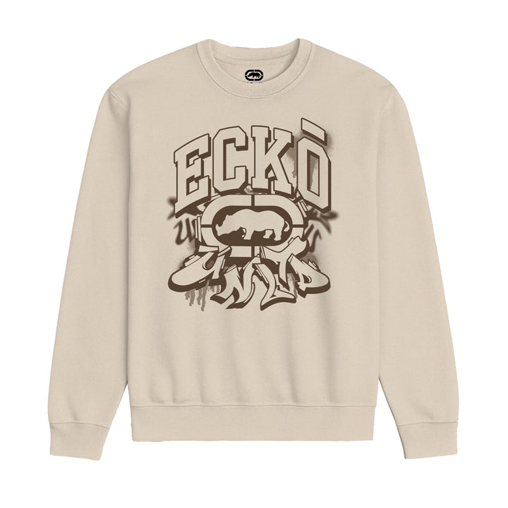 ECKO UNLTD SPRAY SWEATSHIRT ECRU