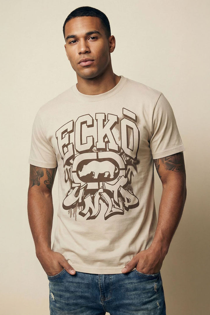 ECKO UNLTD SPRAY T-SHIRT NATURAL
