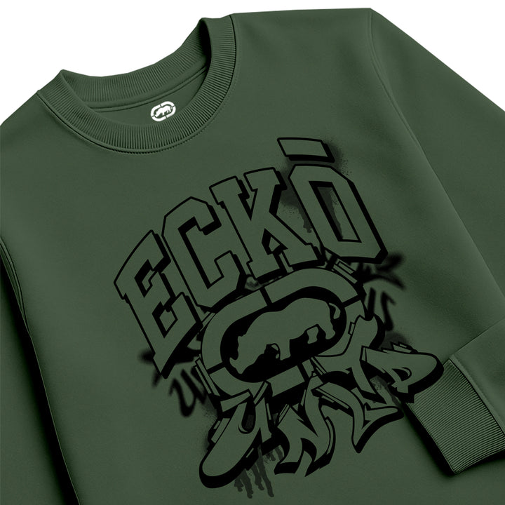 ECKO UNLTD SPRAY SWEATSHIRT MILITARY GREEN