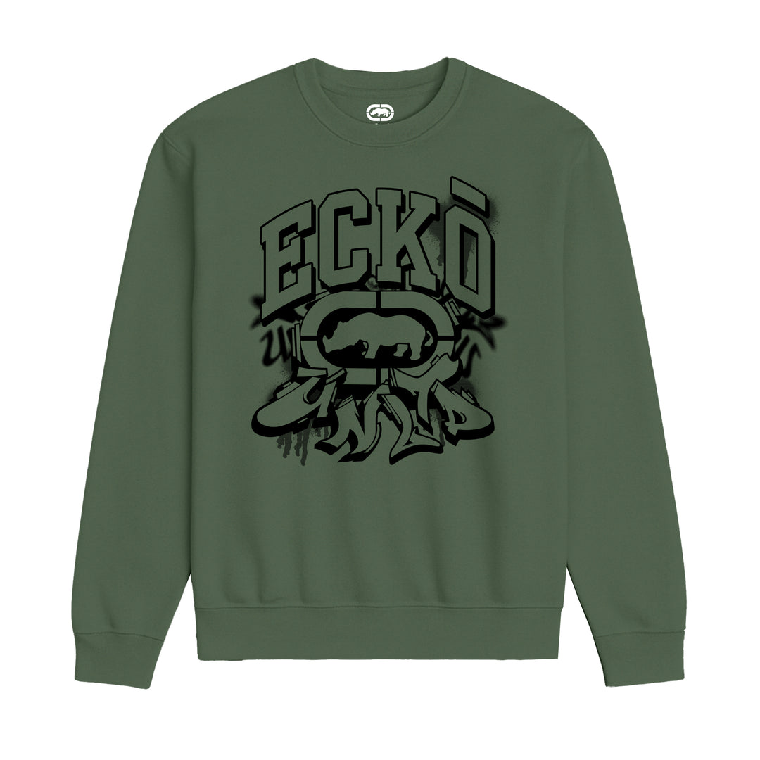 ECKO UNLTD SPRAY SWEATSHIRT MILITARY GREEN