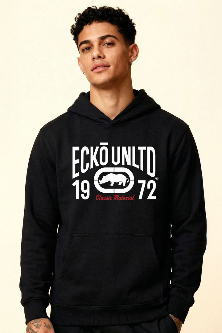 ECKO UNLTD CLASSIC MATERIAL HOODIE Black