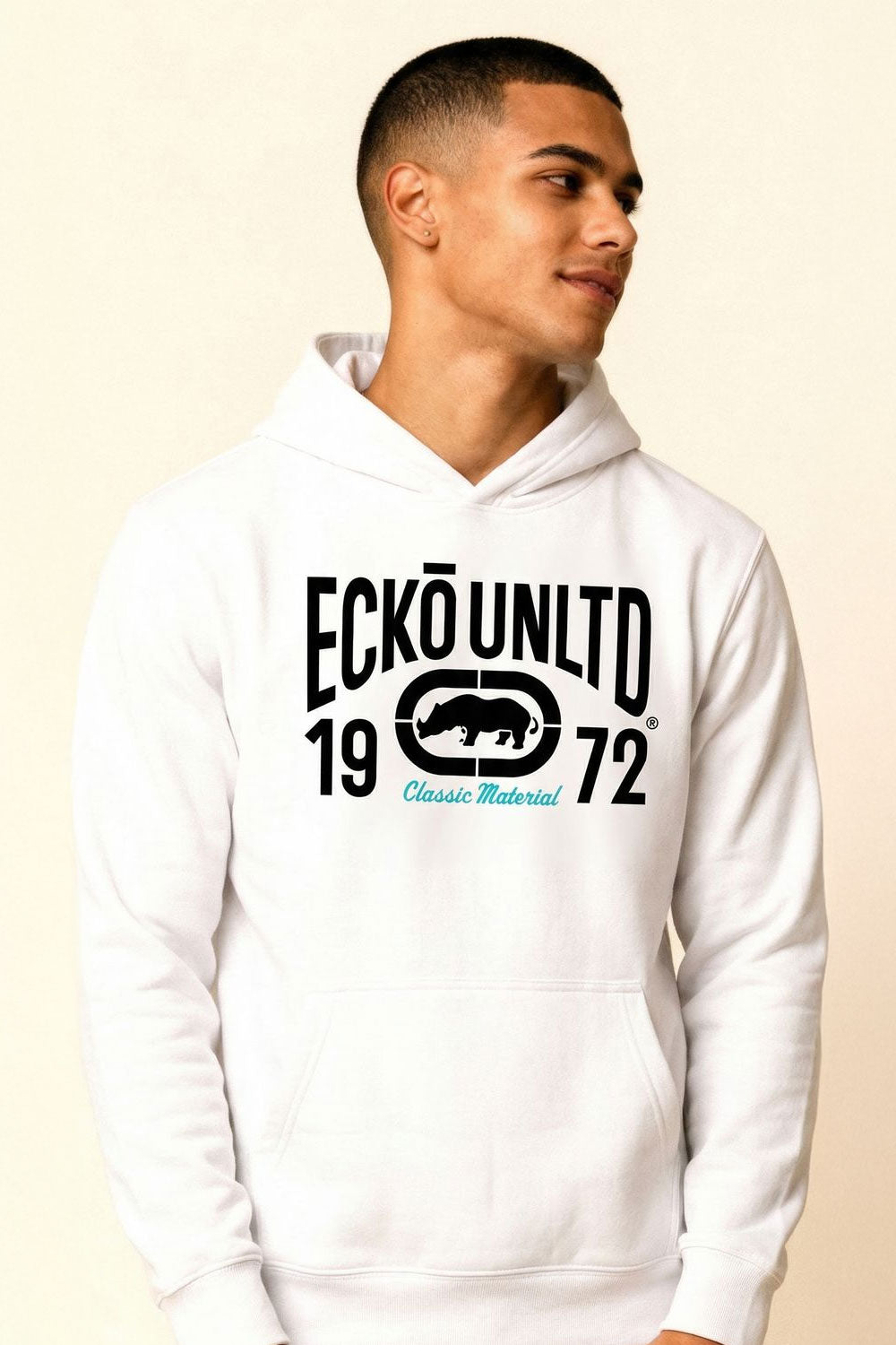 ECKO UNLTD CLASSIC MATERIAL HOODIE White