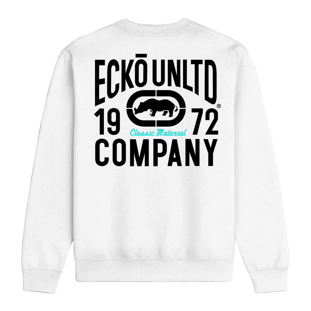 ECKO UNLTD CLASSIC MATERIAL SWEATSHIRT WHITE