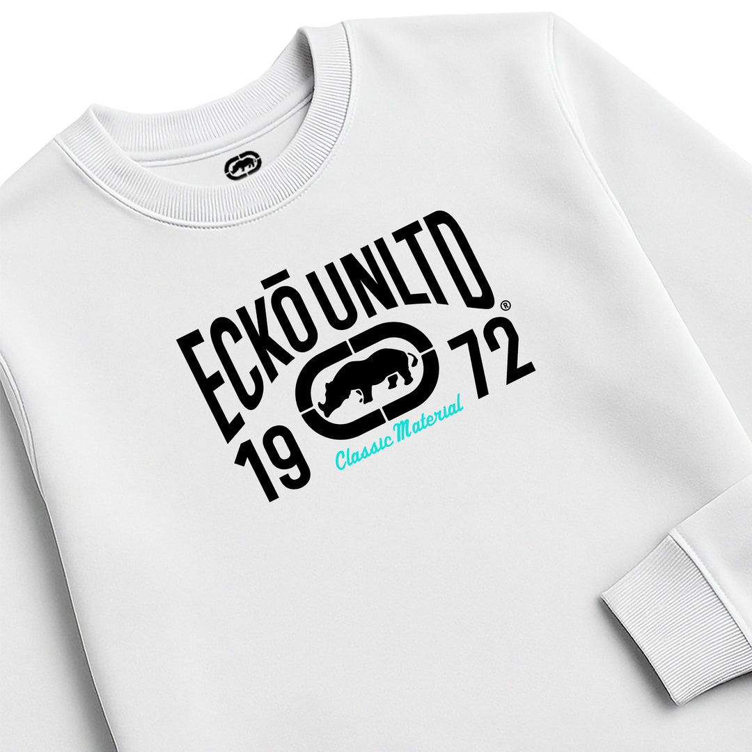 ECKO UNLTD CLASSIC MATERIAL SWEATSHIRT WHITE