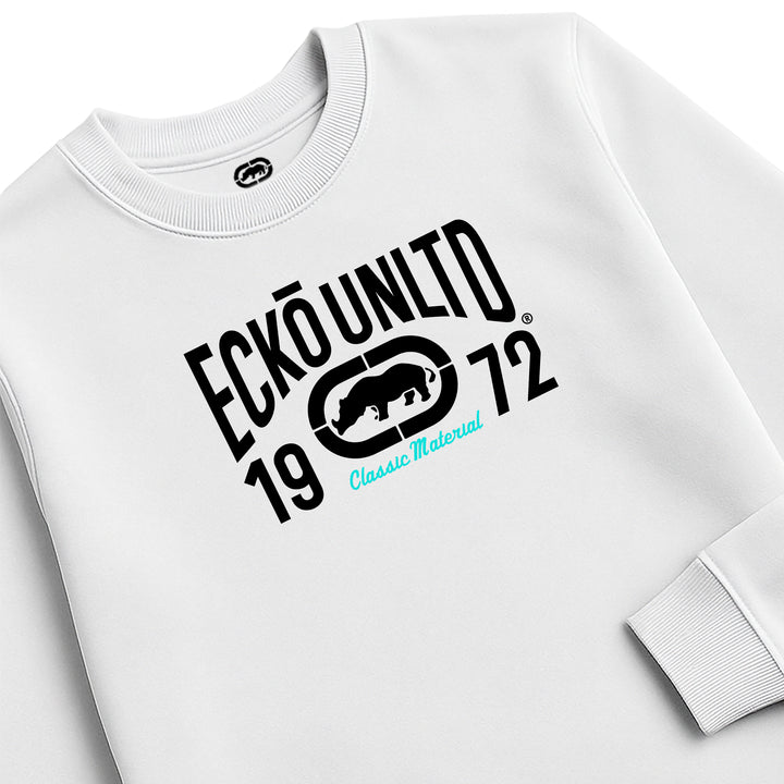 ECKO UNLTD CLASSIC MATERIAL SWEATSHIRT WHITE