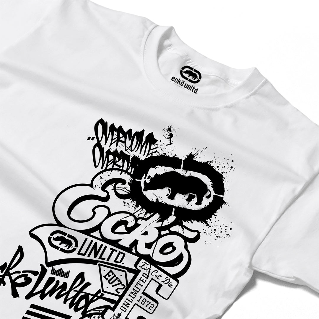 ECKO UNLTD LOGO'D UP T-SHIRT WHITE