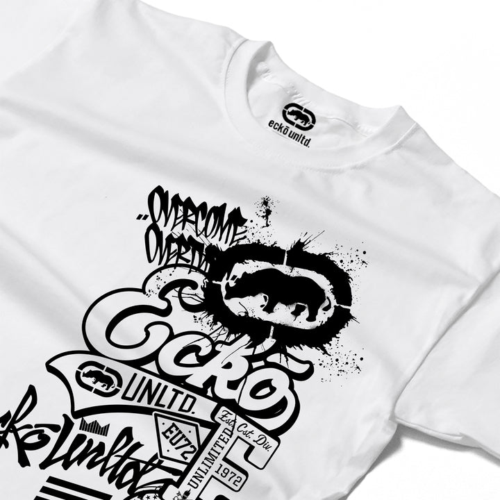 ECKO UNLTD LOGO'D UP T-SHIRT WHITE