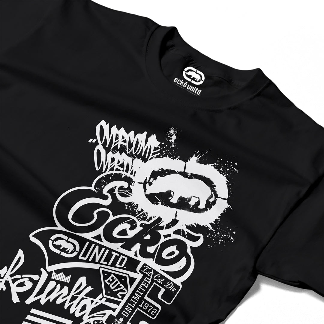 ECKO UNLTD LOGO'D UP T-SHIRT BLACK