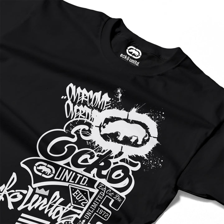 ECKO UNLTD LOGO'D UP T-SHIRT BLACK