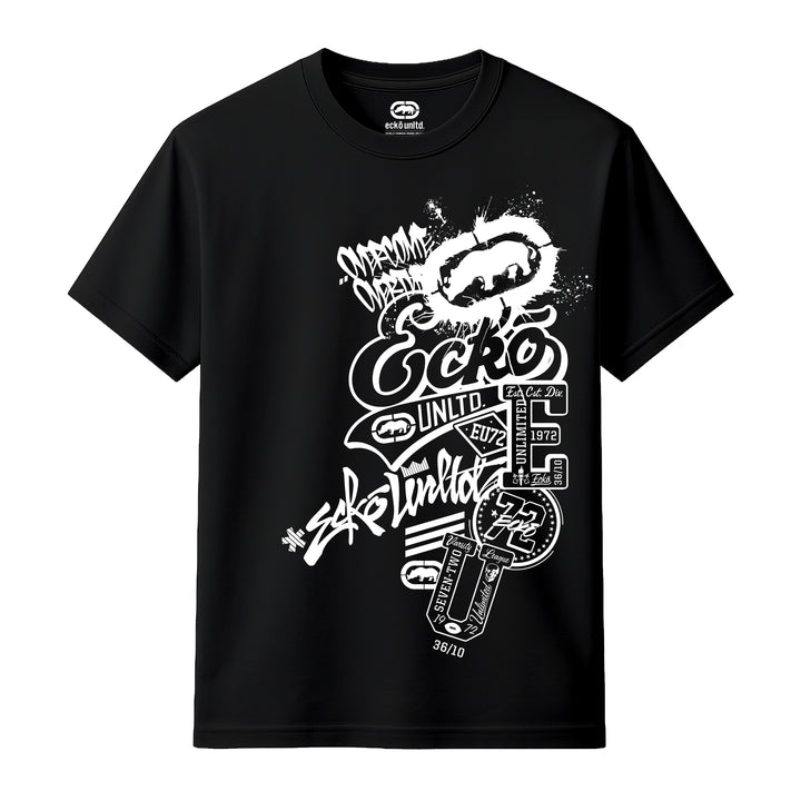 ECKO UNLTD LOGO'D UP T-SHIRT BLACK