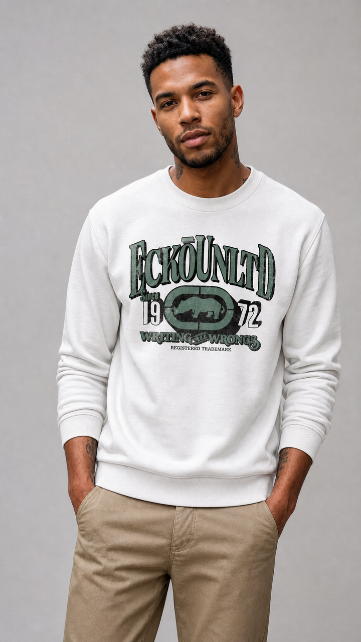 ECKO UNLTD RETRO SWEATSHIRT WHITE
