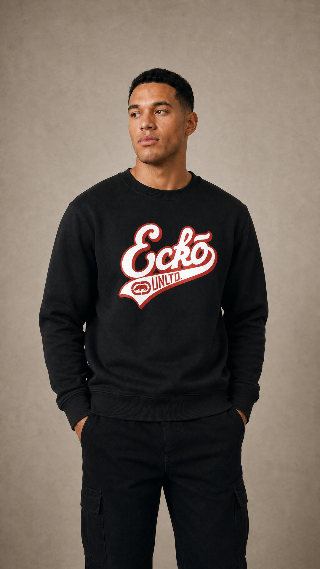 ECKO UNLTD SCRIPT SWEATSHIRT BLACK