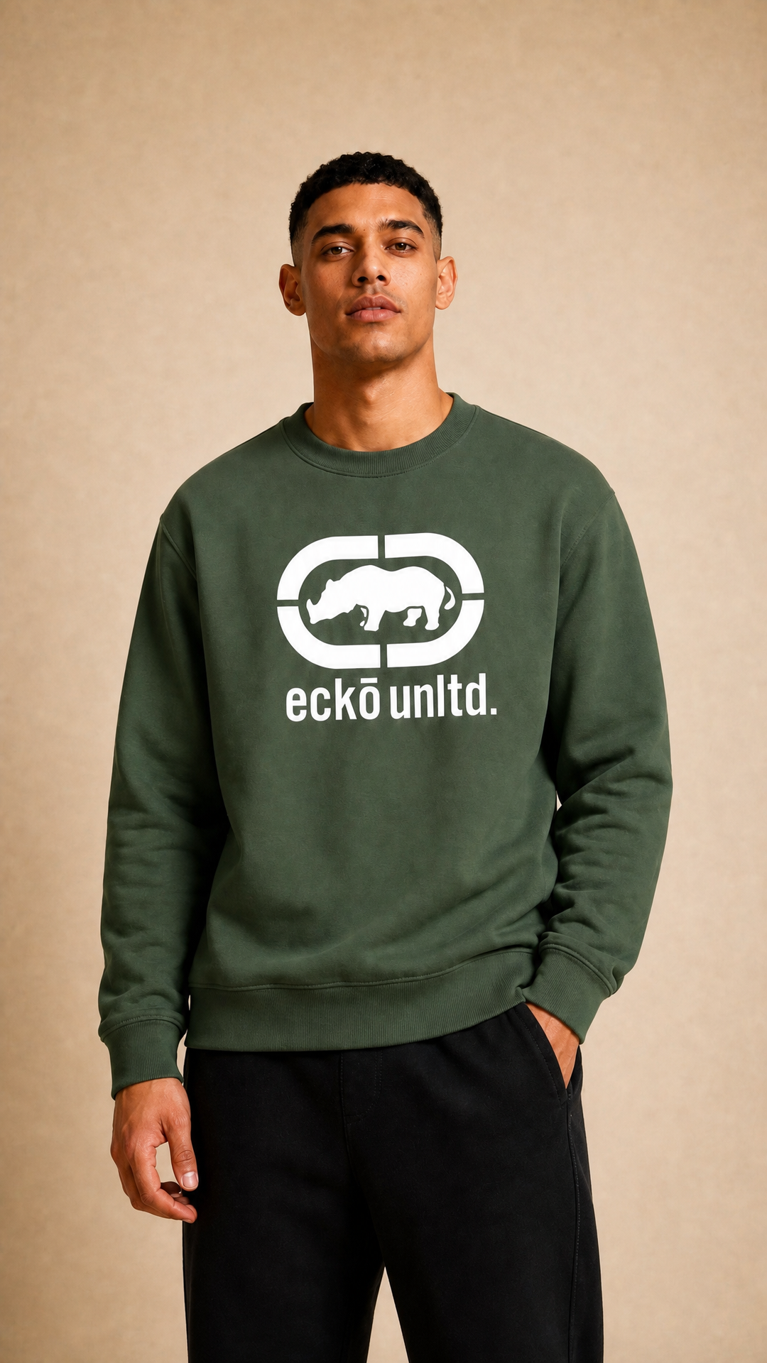 ECKO UNLTD EPIC LOGO SWEATSHIRT MILITARY GREEN