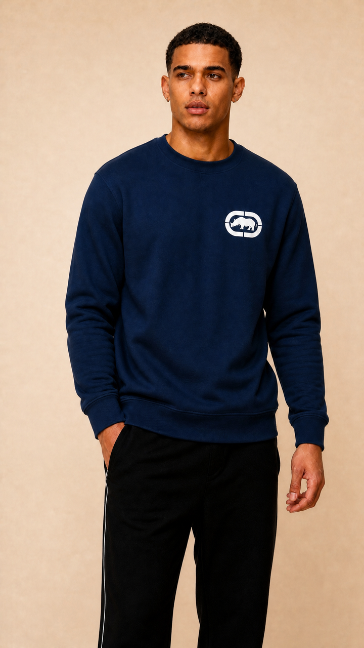 ECKO UNLTD BRANDED SWEATSHIRT NAVY