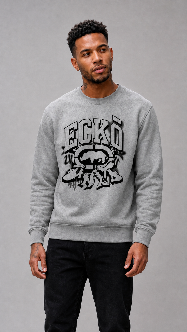 ECKO UNLTD SPRAY SWEATSHIRT SPORT GREY